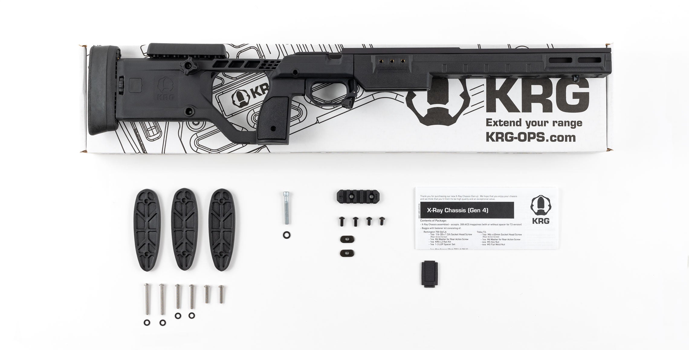 KRG X-RAY CHASSIS, TIKKA T3 GREEN