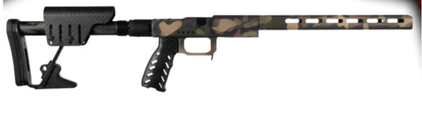 XLR Element 4.0 Magnesium -Smoke Ultralight Carbon Fiber Buttstock -Rem 700 SA - Smoke Carbon Fiber AR Grip - Tungsten Grey