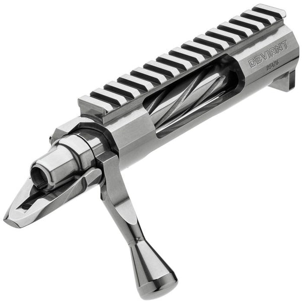 Defiance Deviant RH Long Action, .550, Heavy Tang, defiance handle, tactical knob, flat nose, standard flutes, faceted shroud, 20moa, AI Cut, StainlessDefiance Deviant-RH-LA-.550BF-AI-Stainless
