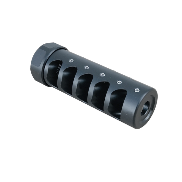 American Precision Arms GEN 3 Fat Bastard Self Timing Muzzle Brake, M18x1 thread, 6mm, Nitride