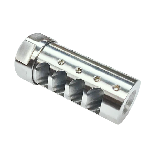 American Precision Arms GEN 3 Little Bastard Self Timing Muzzle Brake, M18x1 thread, 30 cal, Stainless